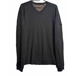 Tommy Bahama Long‎ Sleeve Pima Cotton  Black Sweater Size XL V-neck